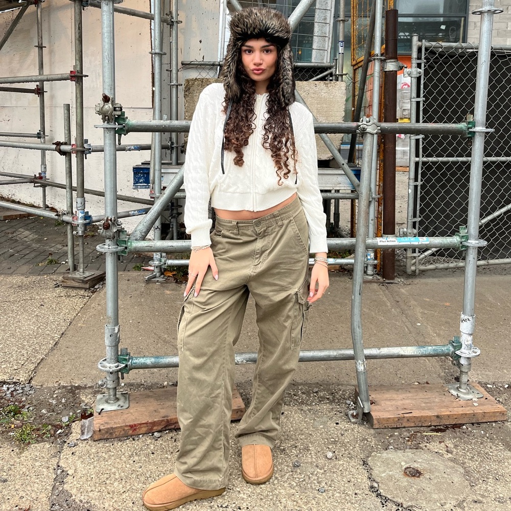 Beige Cargo Pants